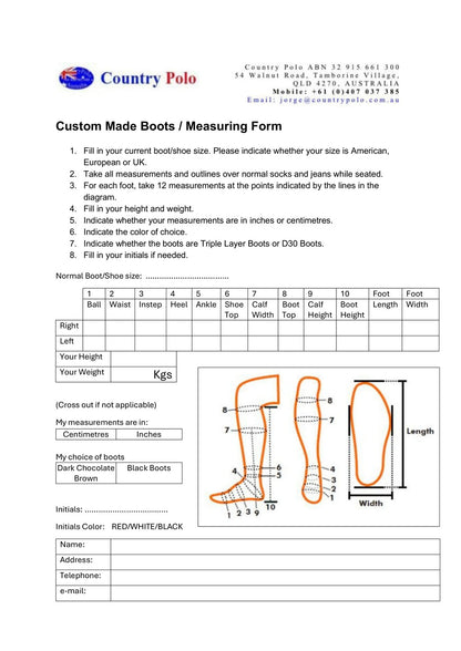 By Order Custom Made Boots With Boot Bag $1950 AUD (Takes Up to 3 Weeks)