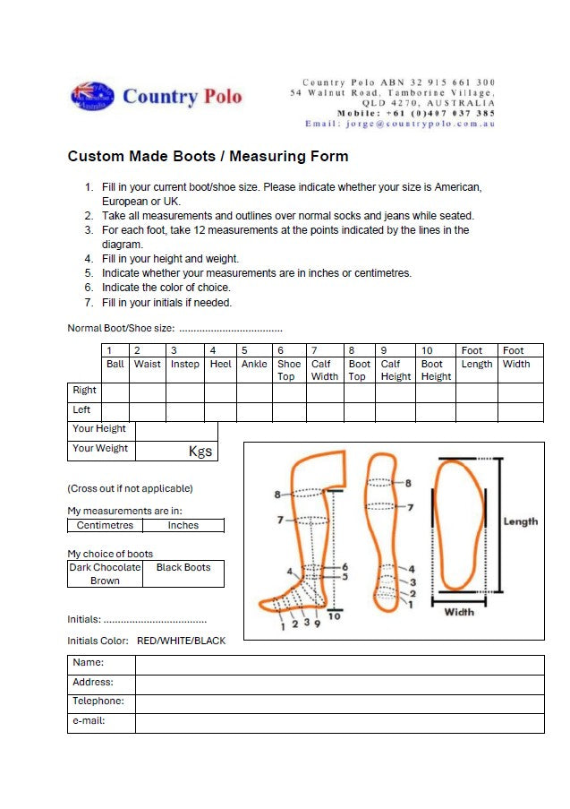 By Order Custom Made Boots With Boot Bag $1950 AUD (Takes Up to 3 Weeks)