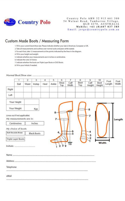 By Order Custom Made Boots With Boot Bag $1950 AUD (Takes Up to 3 Weeks)